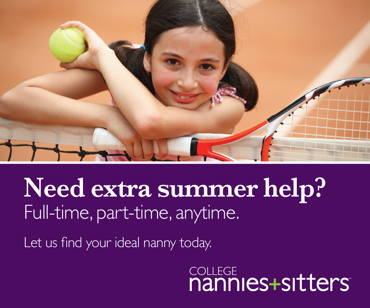 Ad for College Nannies and Tutors